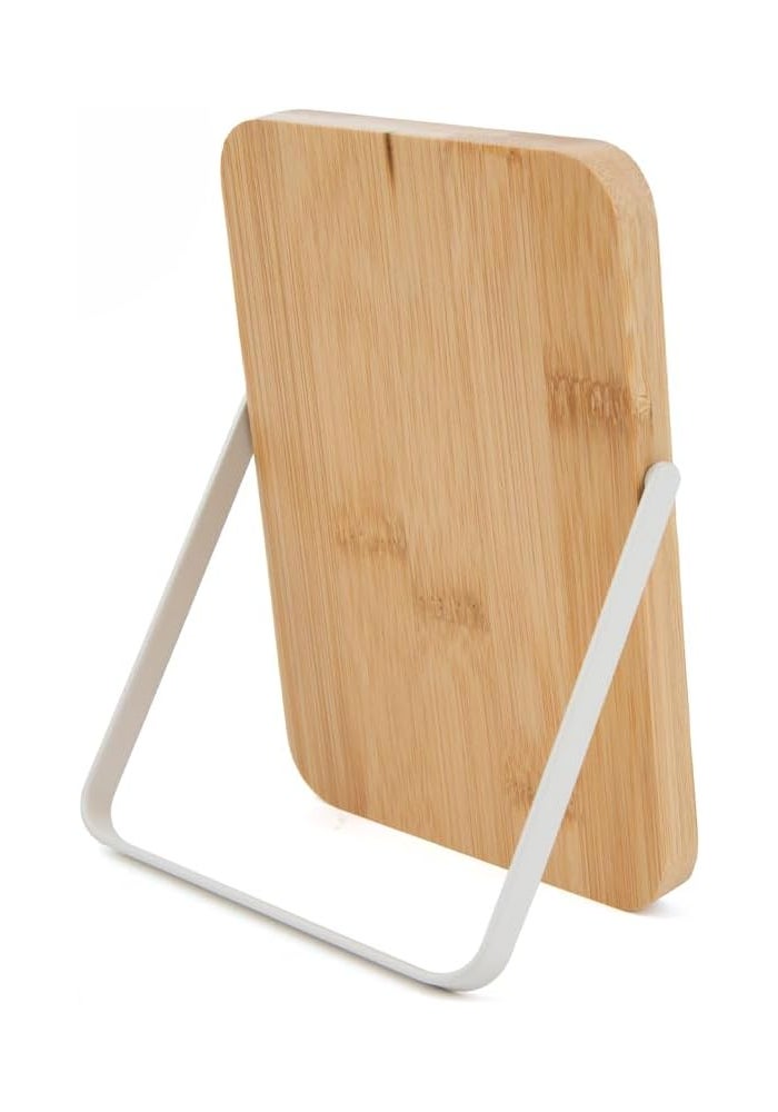 Daiso Bamboo Stand Mirror – Beige - Image 3